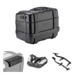 GIVI TREKKER Schwarz 46L Top Case Kit für KAWASAKI Z900