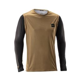 LEATT Gravity 2.0 MTB Shirt Weiß Braun für Trail mit UPF 50 Schutz