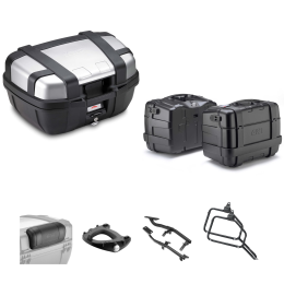 GIVI Trekker Aluminium Top Case 52/46L Gris/Noir pour BMW R GS ADVENTURE