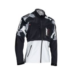 LEATT Moto 4.5 HydraDri Summer jacket Forge black white waterproof