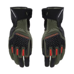 ACERBIS CROSSOVER WP Winter Motorradhandschuhe Genehmigt Wasserdicht Grün Schwarz