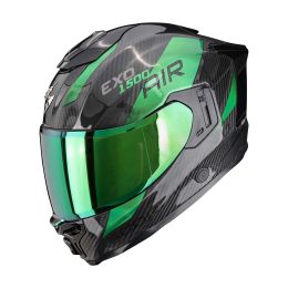 Casque intégral Scorpion EXO-1500 CARBON AIR Platted noir vert