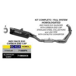 Échappement complet ARROW Indy Race EVO en aluminium noir approuvé pour Yamaha TRACER 9