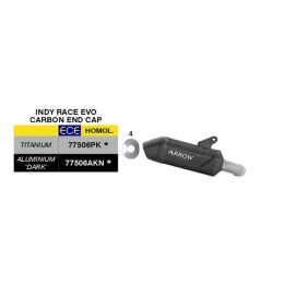Échappement Slip-On Homologué ARROW Indy Race EVO Aluminium Noir Moto Guzzi V100 Mandello