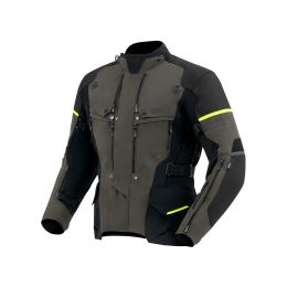 REBELHORN RANGE Men's Motorcycle Jacket Anthracite/Black/Fluo Yellow