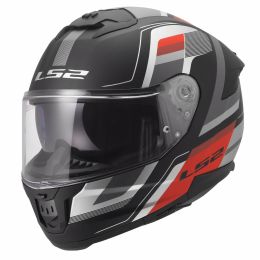 Casco integrale LS2 FF808 STREAM II VINTAGE nero grigio rosso