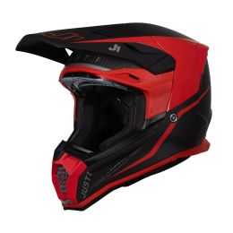 Casco Motocross JUST1 J22 SOLUTION rosso carbon