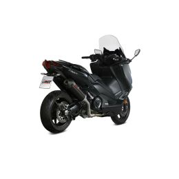 Marmitta completa nera MIVV Oval fondello carbon per YAMAHA t-max 560 2020-2021