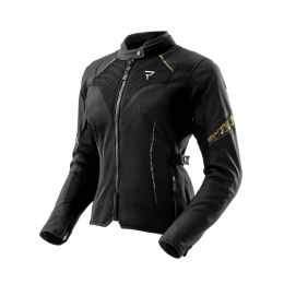Veste de moto pour femmes REBELHORN JAX Noir/Or