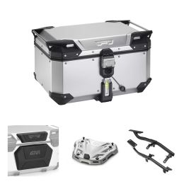 Kit bauletto GIVI TREKKER OUTBACK EVO SMART anodizzato 58L per MOTO MORINI X-CAPE