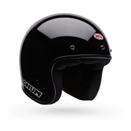 Jet Helm Cafe Racer Bell Magnum Schwarz Glänzend