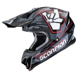 Casco motocross Scorpion EXO VX-16 EVO AIR Rok nero rosso
