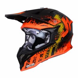 Casco Motocross JUST1 J39 STORM arancio/nero opaco