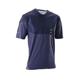 Maglia MTB LEATT Trail 6.0 Cargo blu galassia con tasca posteriore e UPF 50+
