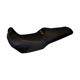 Sitzbezug Lampedusa Total Black Comfort 1OR mit logo für KAWASAKI versys 1000