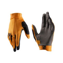LEATT 1.0 GripR MTB Gloves yellow large MicronGrip palm touchscreen compatible
