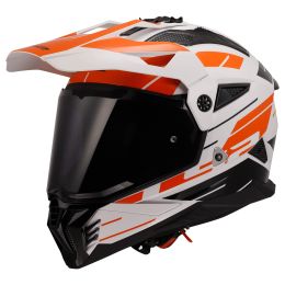 Enduro Helm LS2 MX702 PIONEER II Namib Glänzend Weiß Orange