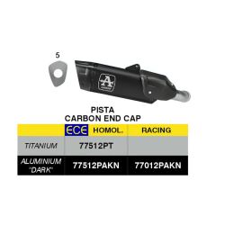 ARROW Racing Slip-On Auspuff Schwarz Aluminium für KTM 990 RC R