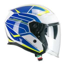 Jet Helm CGM 136S RNA Race Blau Gelb Fluo Glänzend
