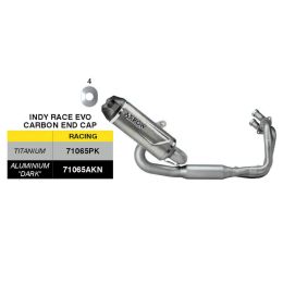 Échappement complet ARROW Racing Indy Race EVO en titane pour Kawasaki Ninja 650