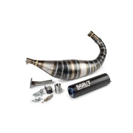 Stage6 Komplettauspuff R/T 80-90cc CNC Blau/Schwarz Minarelli AM6