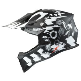 Casco Motocross MPH JUMPER MX Pistone Nero Opaco Bianco