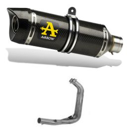 ARROW Thunder Slip-On Exhaust Carbon with Carby End Cap for Yamaha Tracer 700 2016-2019