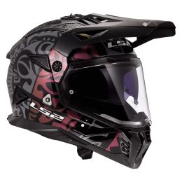 Enduro Helm LS2 MX702 PIONEER II Rangi Glänzend Schwarz