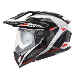 Casco enduro dual road KAPPA KV33 Wizard bianco nero rosso