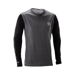 LEATT Gravity 2.0 MTB Trikot Schwarz/Grau für Trail