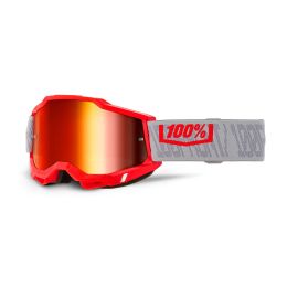 100% ACCURI 2 GATORBACK Motocross-Brillen rote Spiegellinse