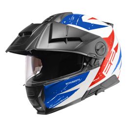 Modular Helmet SCHUBERTH E2 EXPLORER Blue White Red