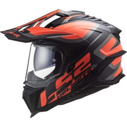Casco Enduro Dual Road LS2 MX701 EXPLORER Alter Nero Opaco Arancio Fluo
