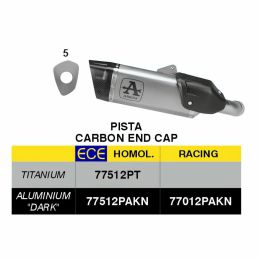 ARROW Slip-On Auspuff homologiert Track Titan Carbon Kappe für KTM 990 RC R
