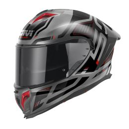 GIVI 50.3 Quasar Integralhelm schwarz Titan rot