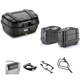 GIVI TREKKER black 52/33L luggage case kit for BMW R GS