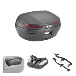 Kit bauletto GIVI V45 ARENA nero rosso 45L per BMW R 12 G/S