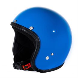 Jet Helmet Cafe Race 70's Pastello Vintage Blue