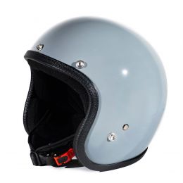 Jet Helmet Cafe Race 70's Pastello Vintage Grey