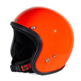 Jet Helmet Cafe Race 70's Pastello Vintage Orange