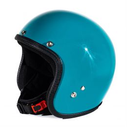 Jet Helmet Cafe Race 70's Pastello Vintage Turquoise