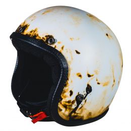 Jet Helm Cafe Race 70's Pastello Dirty Weiß
