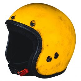 Jet Helmet Cafe Race 70's Pastello Dirty Yellow