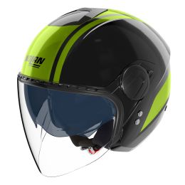 Casco jet urbano NOLAN N20-2 Visor Dolce Vita 352 nero verde