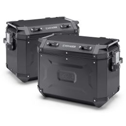 Paire de valises latérales KAPPA K’VOYAGER aluminium noir 48L