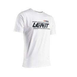 Maglietta maniche corte LEATT Core Steel bianco vestibilità regolare