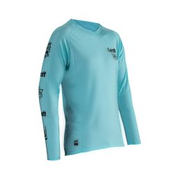 LEATT Gravity 2.0 MTB Trikot Blau TENCEL Langarm Stretch