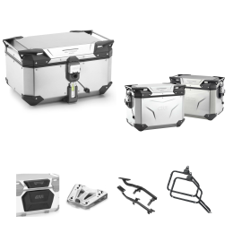 GIVI EVO SMART Aluminum Gray Top Case Luggage 58/48L for HUSQVARNA NORDEN 901