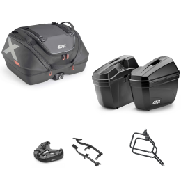 Kit GIVI bauletto X-LINE valigia E22 nero 40/22L per MOTO MORINI X-CAPE