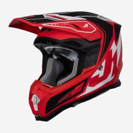 Casco Motocross JUST1 J22-F TALENT nero/rosso opaco